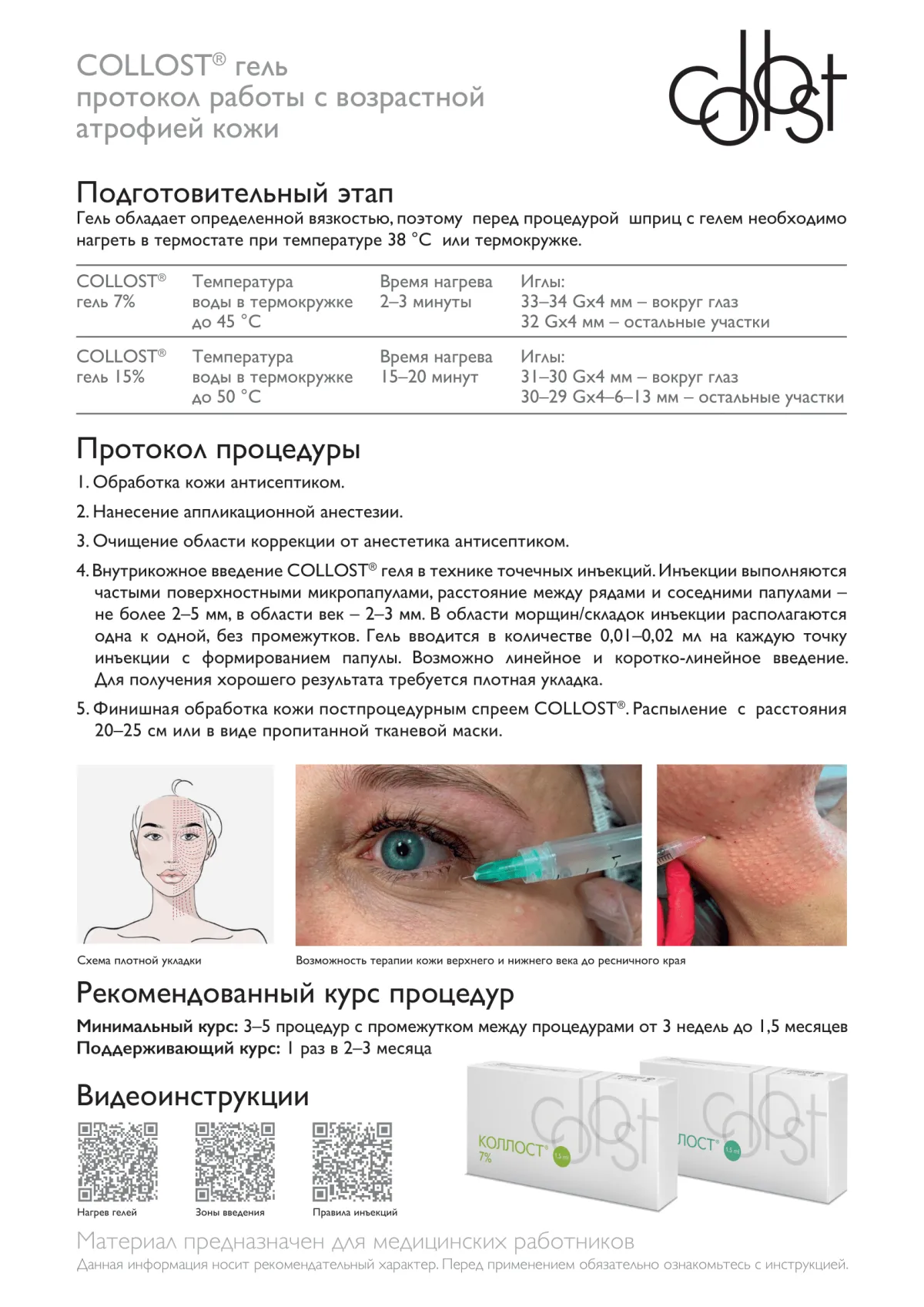 Материал коллагеновый рассасывающийся "КОЛЛОСТ"-гель 15%, 1,5см3